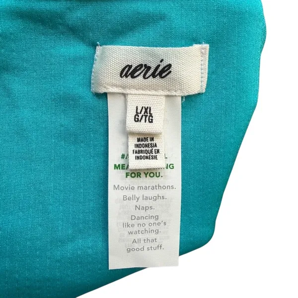 Aerie Sarong Wrap Coverup Ribbed Skirt‎ Size XL NWT Bright Turquoise Beach - Image 4