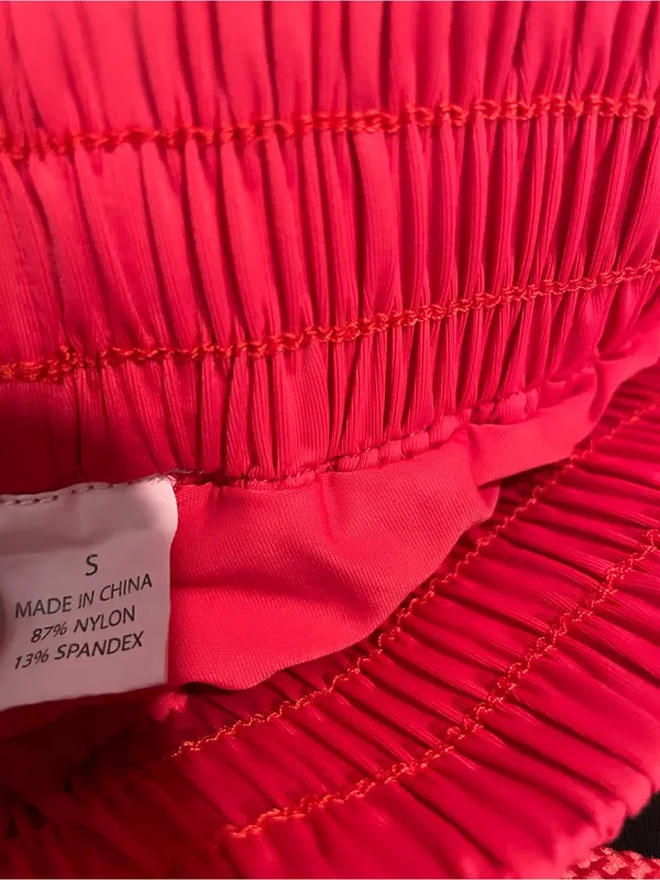 Women's Hot Pink Ruffle Athletic Shorts - Image 2