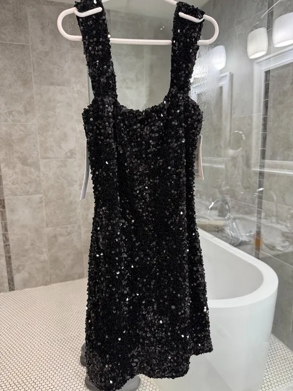 Princess Polly Black Sequin Mini Dress- Size 0 *NWT Homecoming Dress - Image 4