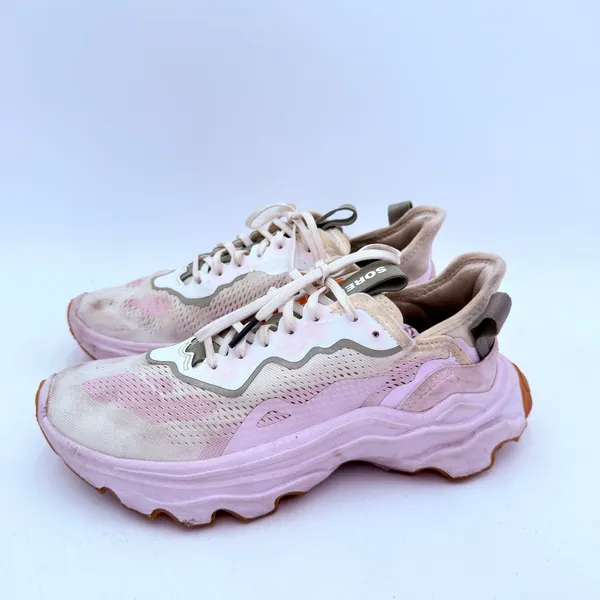 Sorel Women's Kinetic Breakthru Day White & Pink Sneakers Size 8 - Image 5