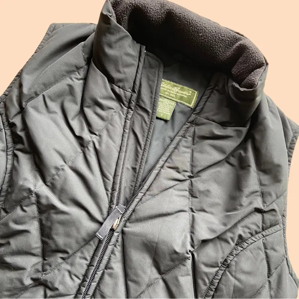 Eddie Bauer Black Quilted Down Puffer Vest 🔥 - Image 3