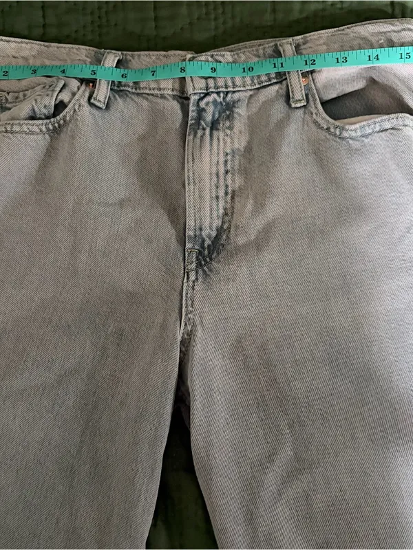 GAP Baggy Mid Rise Ultrasoft Wide Leg Jeans Light Purple Lavender 28 6R - Image 7