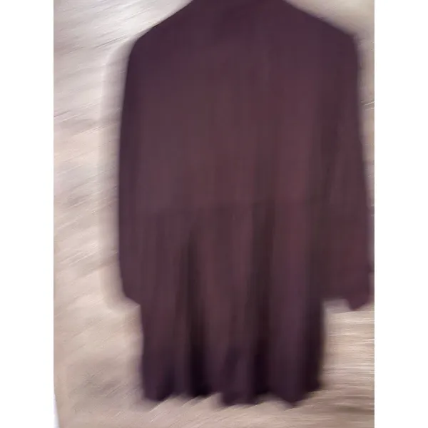 April Cornell tunic blouse Large embroidery brown fall Cottagecore boho Vintage - Image 6
