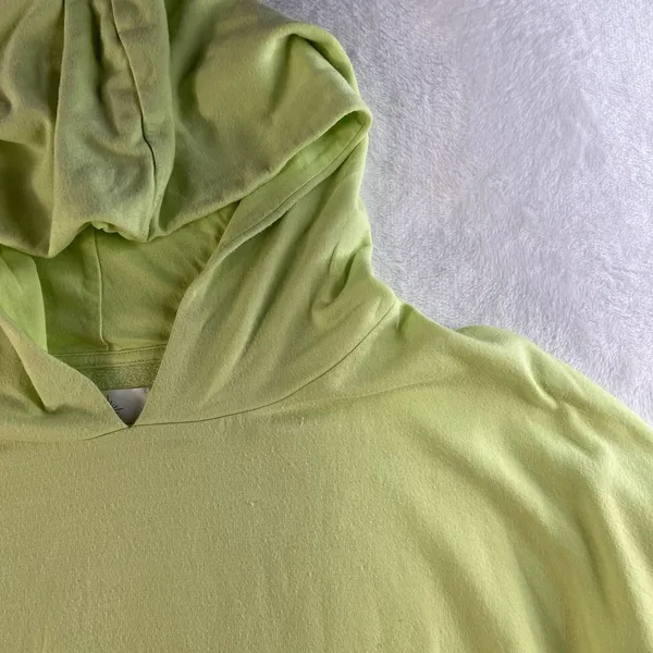 Aerie Offline XL Cropped Boxy Hoodie Lime Neon Green Pullover Sweatshirt Women - Image 4