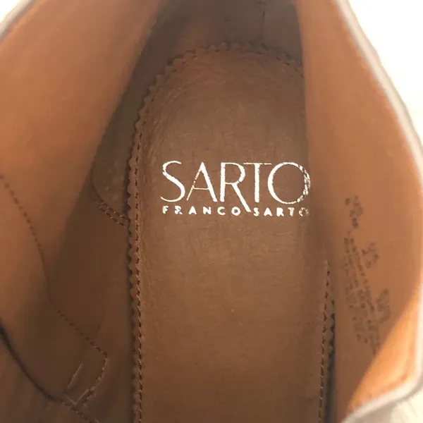 Franco Sarto Spectra Suede Booties 6.5 Tan Pointed Toe Quiet Luxury Fall - Image 4