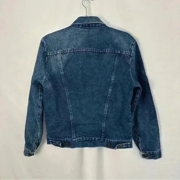 Vintage Rustler Jacket Medium Wash Boxy Crop Denim Trucker Jean Womens‎ Medium - Image 9