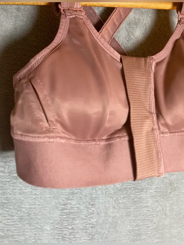SHEFIT Front-Zip‎ High Support Sports Bra rose 32B - Image 3