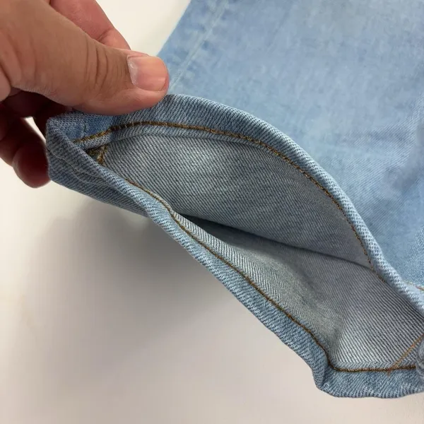 Madewell Perfect Vintage Straight Jeans Womens 23 Blue Light Wash Distressed - Image 2