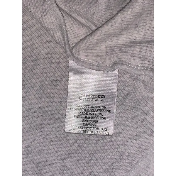 Z‎ Supply Ribbed Scoop Neck Top Womens XL Heather Grey Long Sleeve Minimalist - Image 7