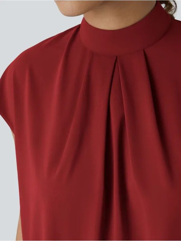 Halara Mock Neck Cap-Sleeve Top NWOT - Image 5