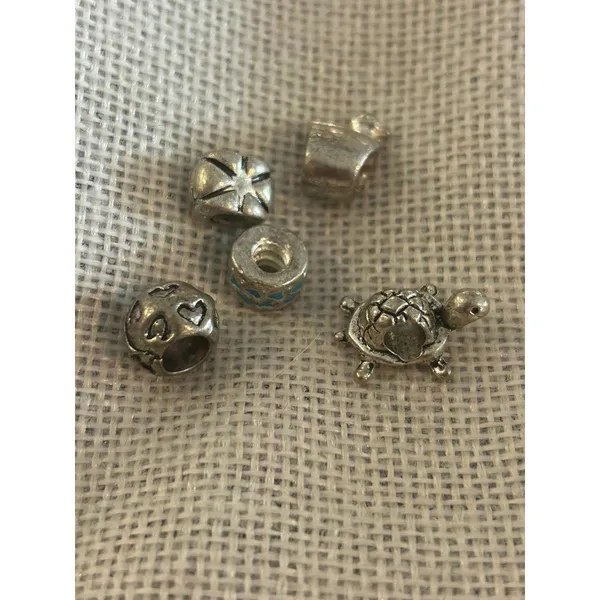 A500 charm bracket silver plated 5 pcs Gray - Image 2