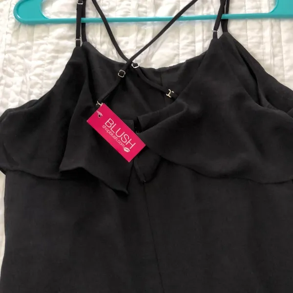Blush Black Romper with cute back - Image 4