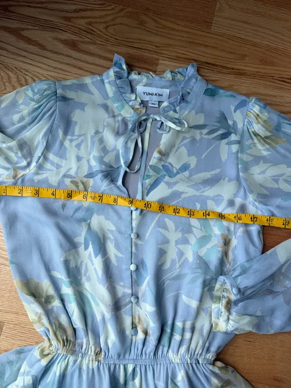 Yumi Kim Love Always Blue Floral Ruffle Mini Dress XS Revolve - Image 8