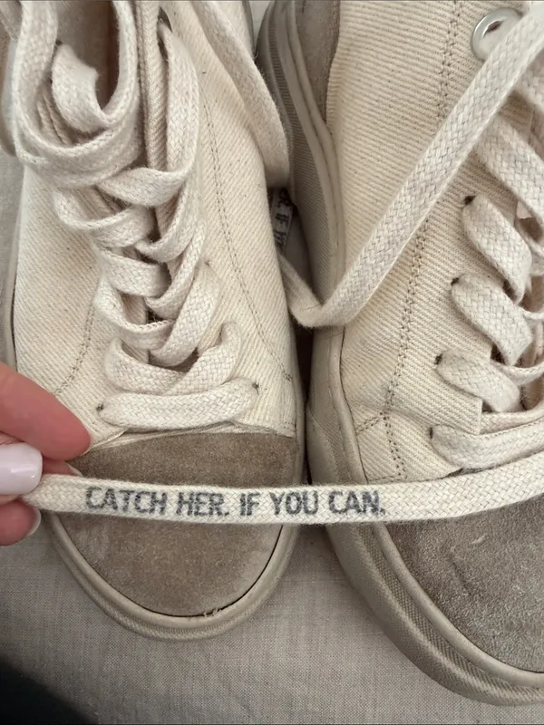 Women's High-Top Canvas Sneakers in Cream - Image 4