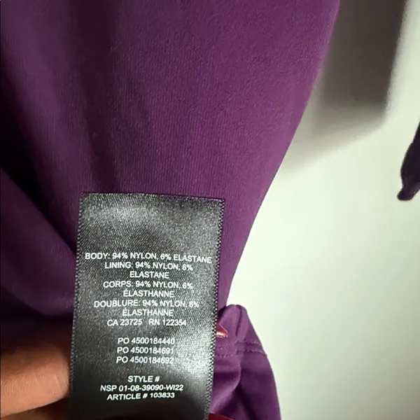 Aritzia NEW Babaton Contour long sleeve bodycon dress in Dewberry Purple XS - Image 6
