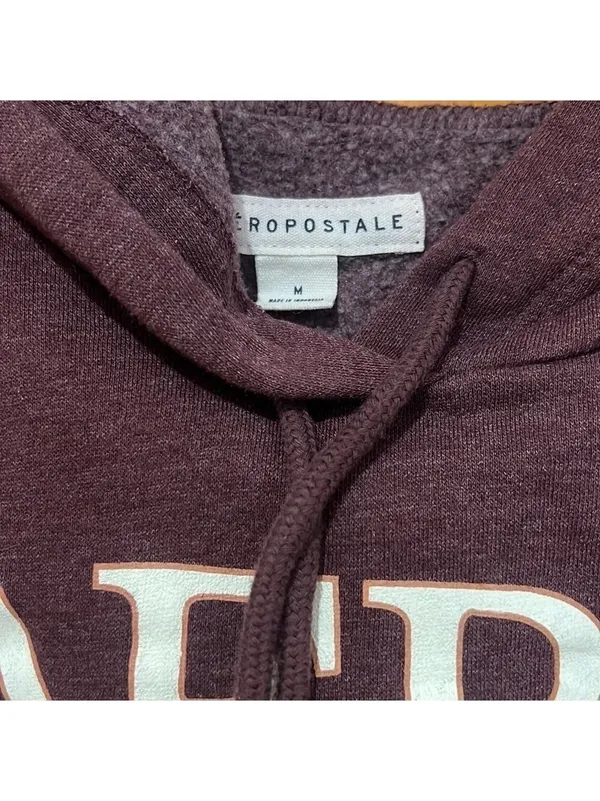 Aeropostale Cropped Hooded Sweatshirt Women's Medium - Image 3