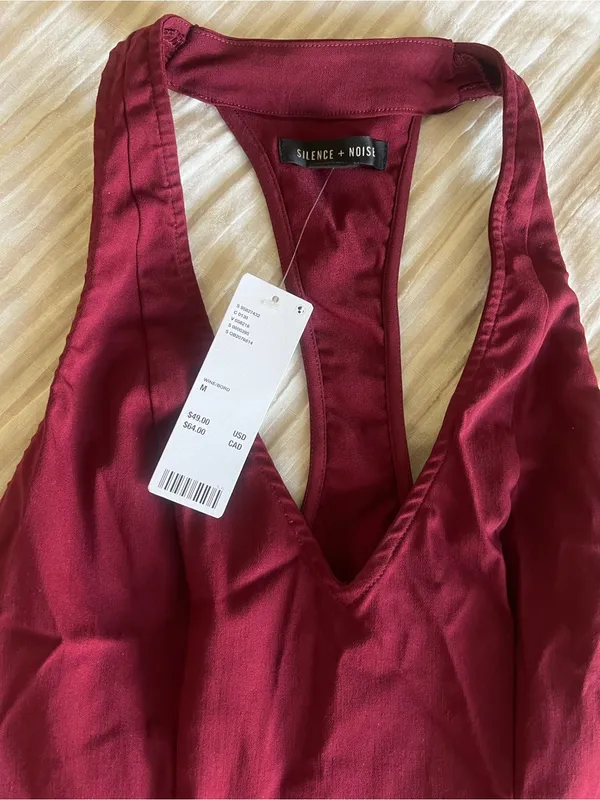 New Urban Outfitters Silence + Noise Burgundy Mini Dress - Image 5