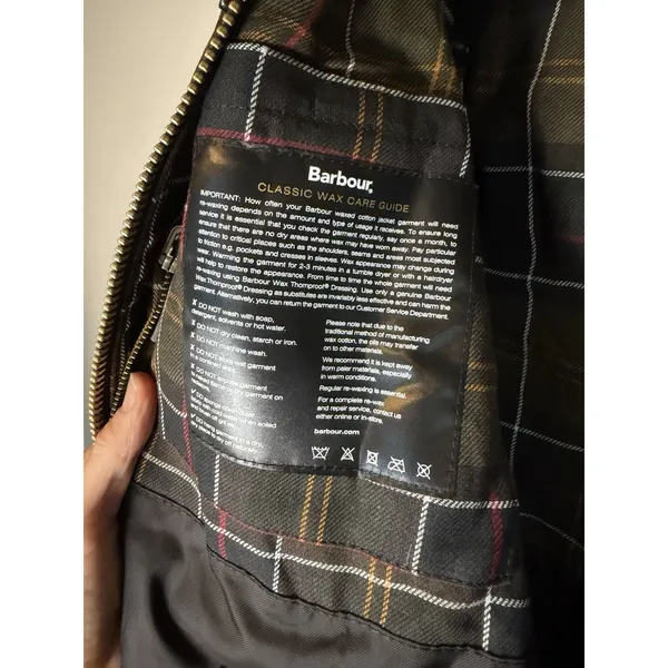 Barbour Classic Bedale Wax Jacket Olive Sz 32 Unisex NWT $425 - Image 8