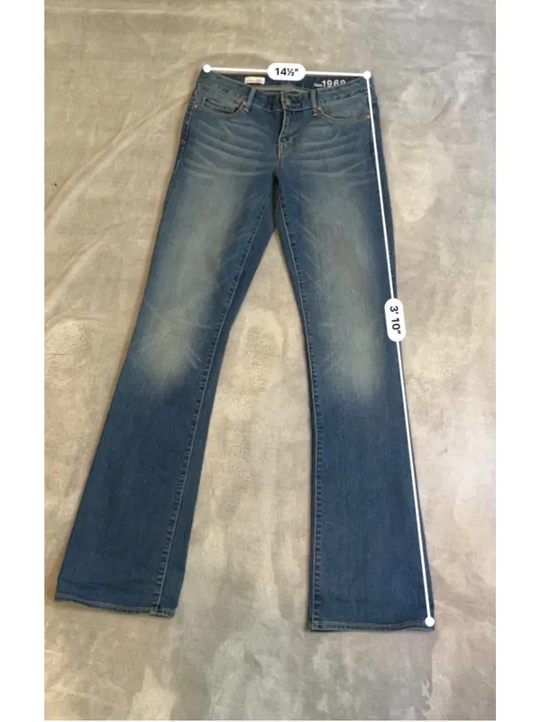 Women's Gap 1969 Perfect Boot Cut Jeans Blue Size 28XL - Image 5