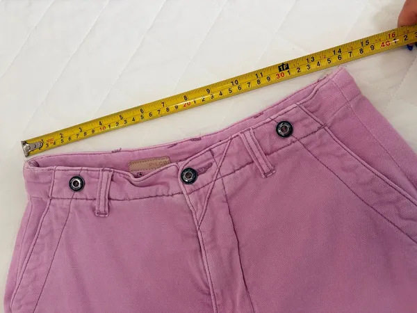 Anthropologie Pilcro Slouchy Chino Wide Leg Pants Lilac High Rise Y2K Preppy Coastal Size 28 - Image 9