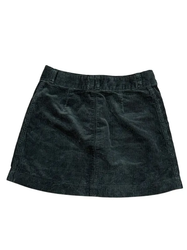 Abercrombie & Fitch Y2K Black Corduroy Mini Skirt Size 2 Mall Goth Indie Grunge - Image 3