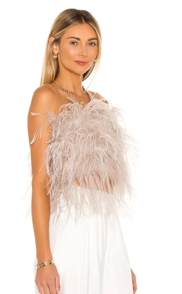Revolve Lamarque Zaina Top: Feather Top - Image 3