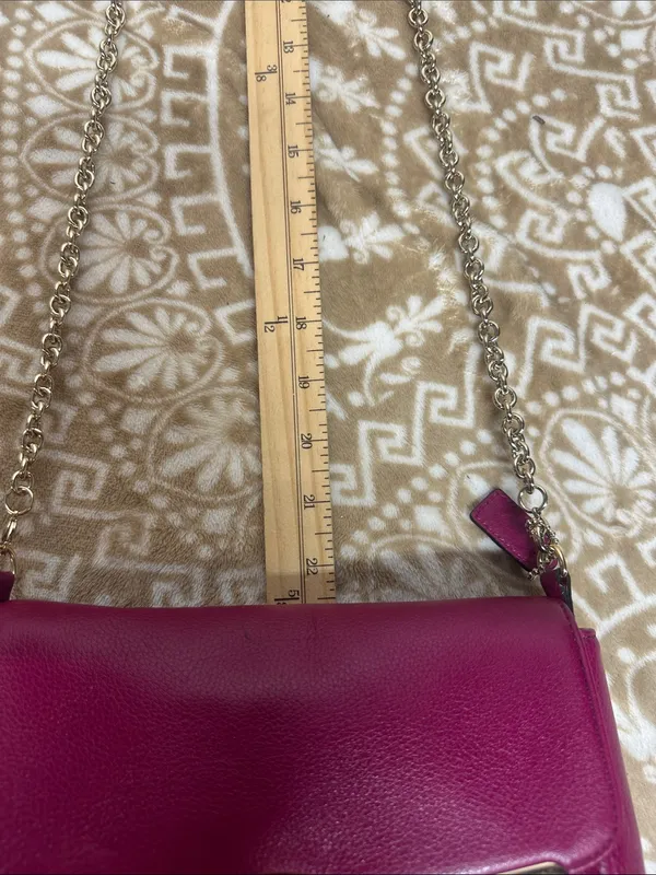 Coach Madison Pebble Leather Crossbody in Raspberry with Gold-Tone Hardware - Image 7