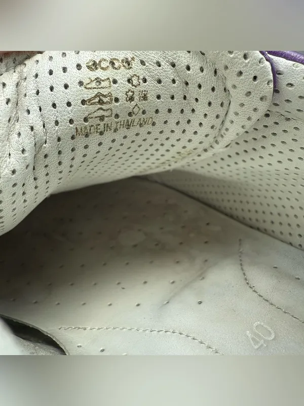 ECCO Spikeless Golf Shoe Size 40 Imperial Purple LSU Colors - Image 6
