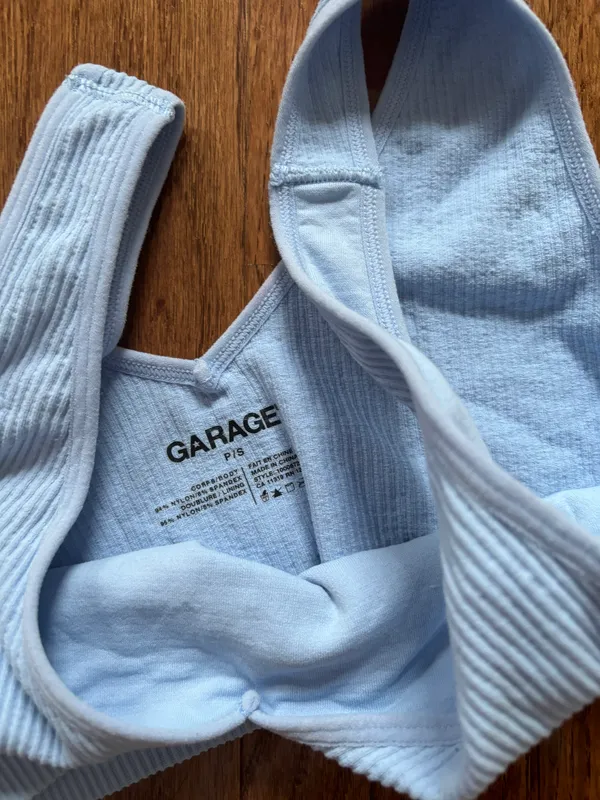 Garage like new Stella Seamless Plunge Tank Top baby blue - Image 3