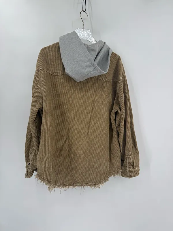 Oil and Hali Corduroy‎ jacket with hood size medium - Image 6