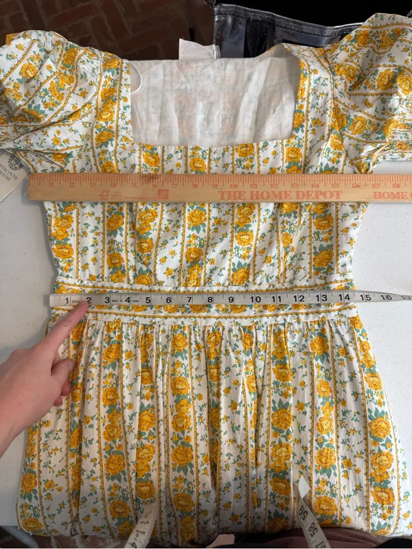 Tuckernuck Hyacinth House Yellow Floral Square-Neck Maxi Dress size medium NEW - Image 7