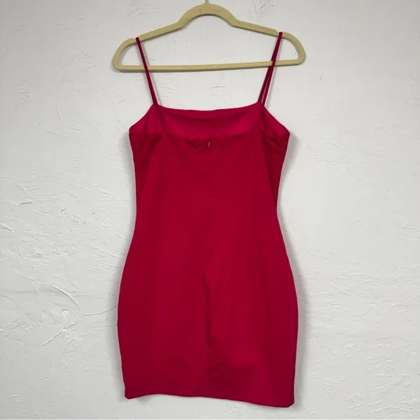 Lulus Fuchsia Pink Bodycon Mini Dress Womens M Barbie Sleeveless Cocktail - Image 7