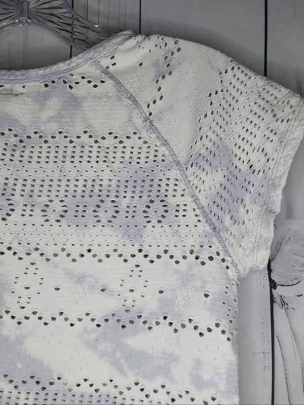 Free People We The Free Short Sleeve Boho Cloud Wash Grunge Casual Festival Top - Image 7