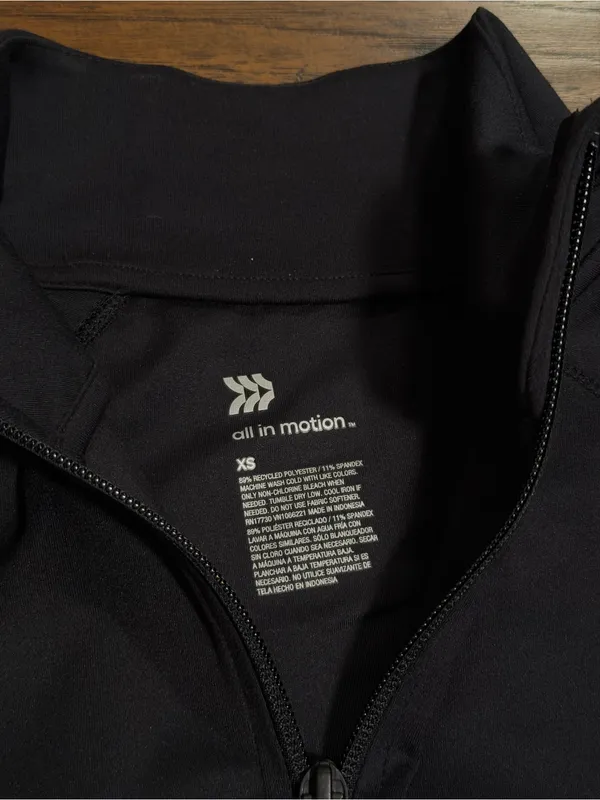All In Motion Black Women's Full-Zip Active Jacket - Image 2