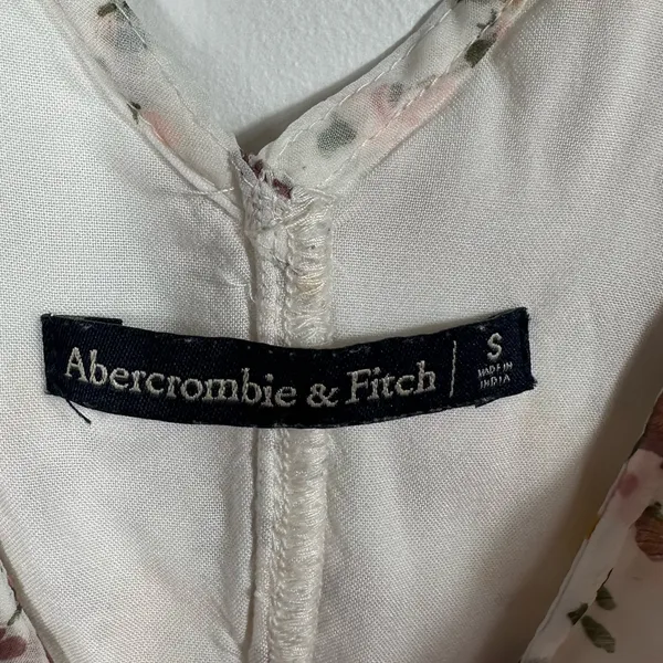 Abercrombie Fitch Floral Peplum Top‎ Womens Small Ruffle Strappy Babydoll Y2K - Image 8