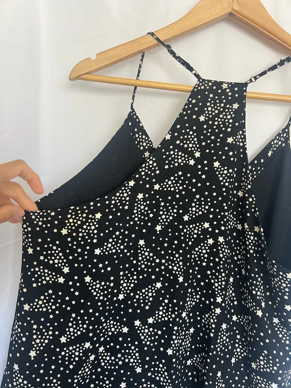 Vici Black and White Starprint spaghetti strap top - Image 5