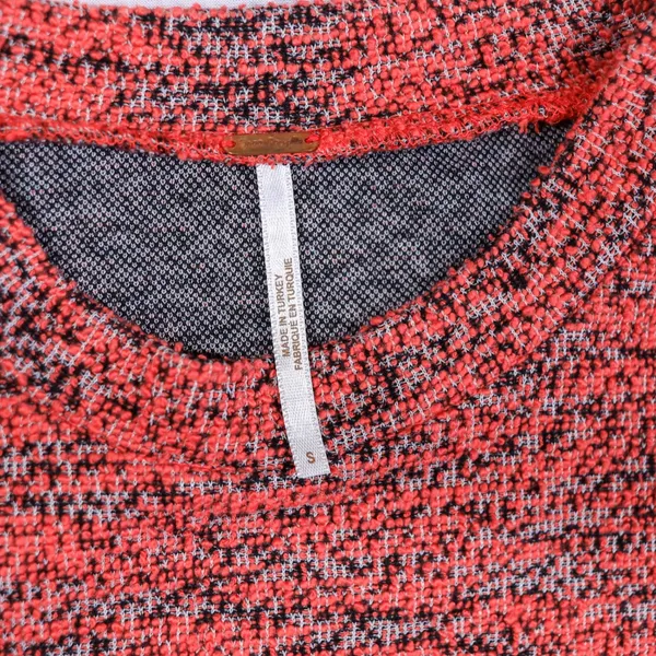 Free People Knit Top Women Size S Red Black Marled Textured Short Sleeve Boucle - Image 4