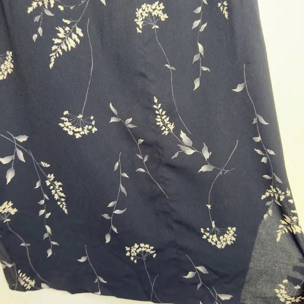 VTG 90s Hilliard Hanson Women Whimsigoth Fairy Grunge Skirt Large Black‎ Floral - Image 2