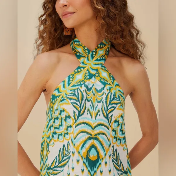 Farm Rio Tropical Tapestry Off-White Halter Neck Maxi Dress, Xxsmall, $248 - Image 4