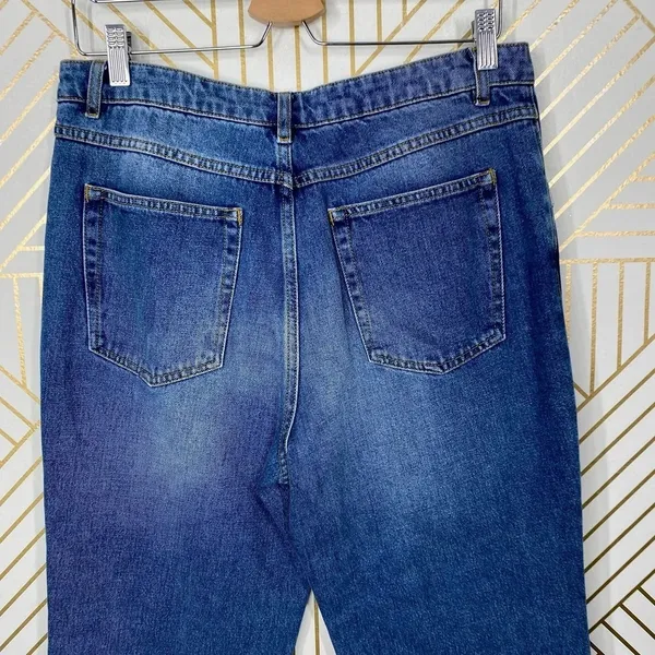 ALC A.L.C. Malone Jeans Pant Cropped High Waist Denim Medium Wash Blue Size 10‎ - Image 11