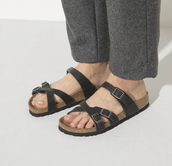 BIRKENSTOCK Franca black leather gladiator sandals shoes new - Image 9
