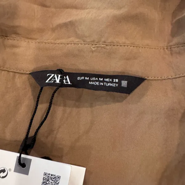 Zara nwtLight Tan Button-Front Blouse - Image 3
