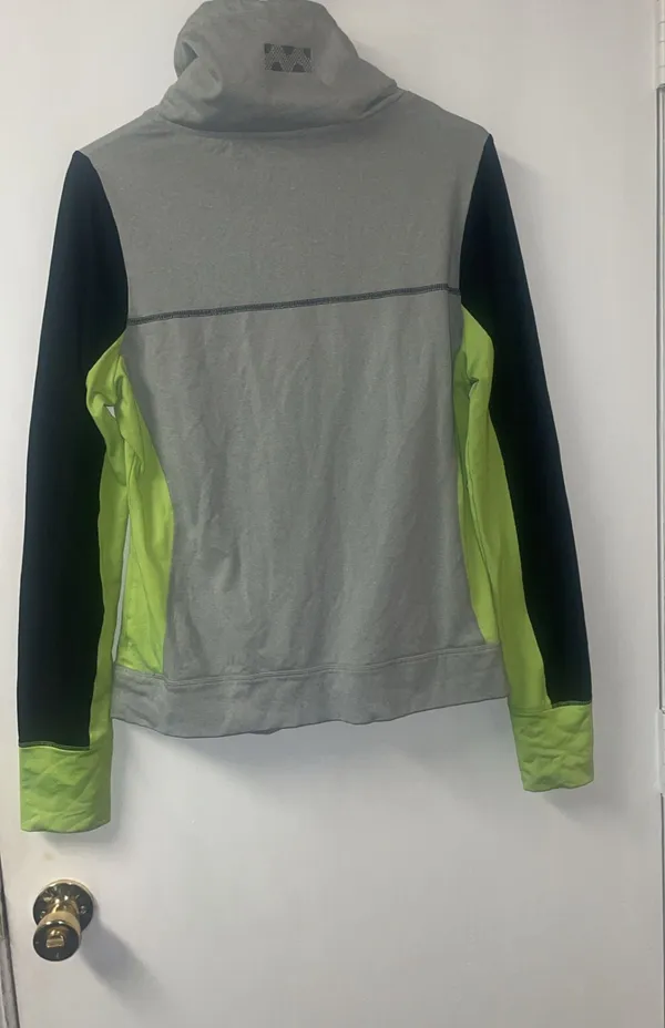 Victoria's Secret PINK Ultimate Funnel Neck Gray Neon Pullover - Image 6