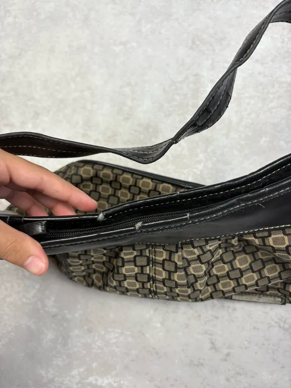 Y2K Nine West Brown & Black Square Baby Bag - Image 4