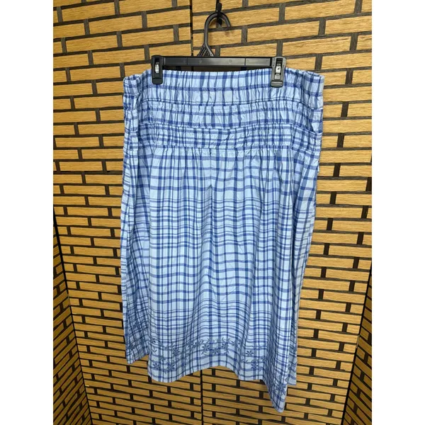 Free Assembly Blue Plaid Midi‎ Skirt Size XL - Image 3