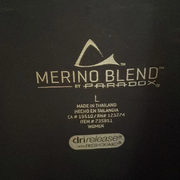 Paradox Merino Blend Base Layer Quarter Zip Large Black - Image 4