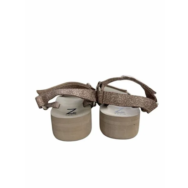 Zella Sandals Womens Size 6 Tan Leopard Print Lightweight‎ Platform - Image 5