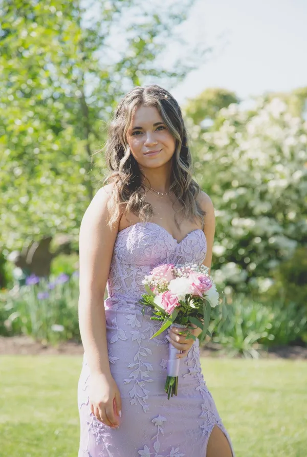 Prom Dress Purple Size 4 - Image 6