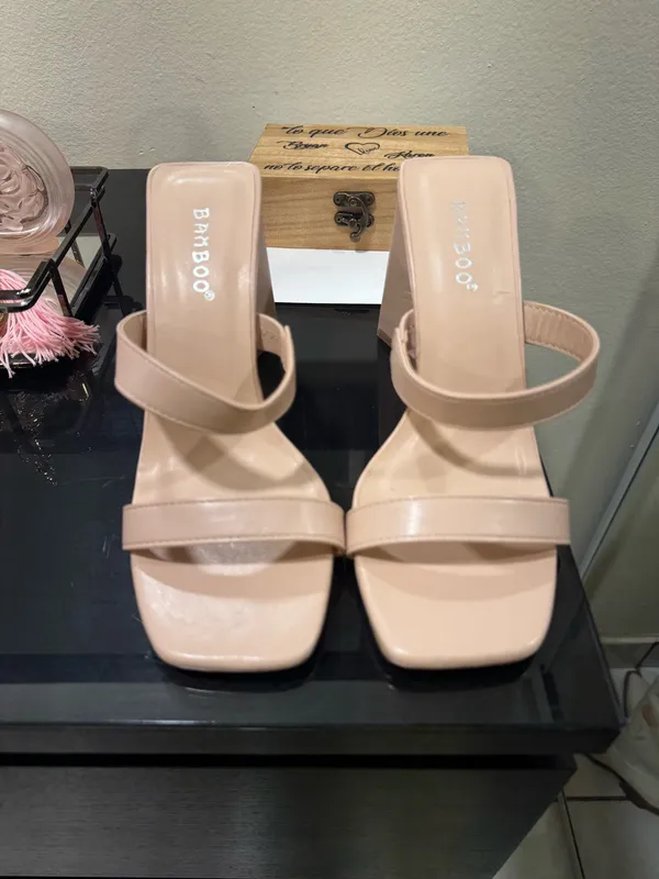 Bamboo Nude chunky heels - Image 2