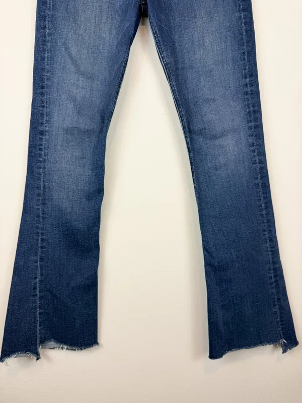 Mother The Runaway Step Fray Manana Mi Amor Bootcut Kick Flare Jeans Size 28 - Image 4